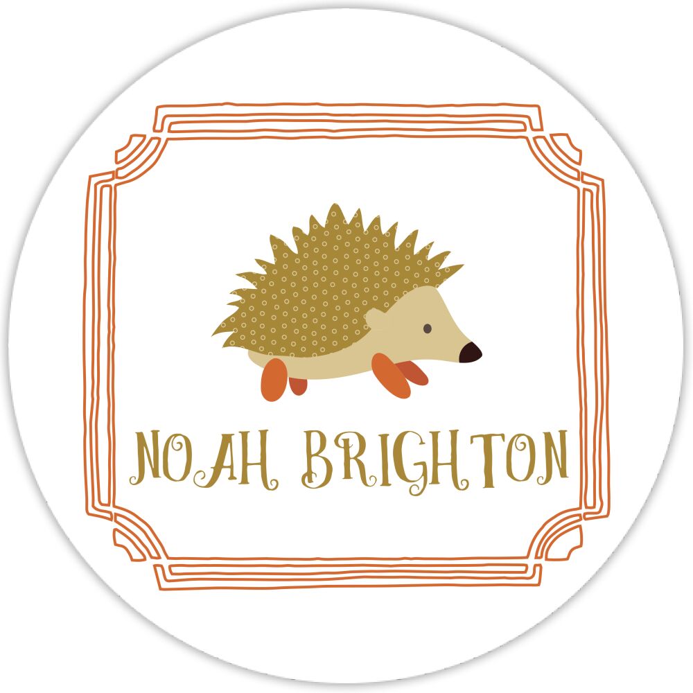 Hedgehog Water-Resistant Label