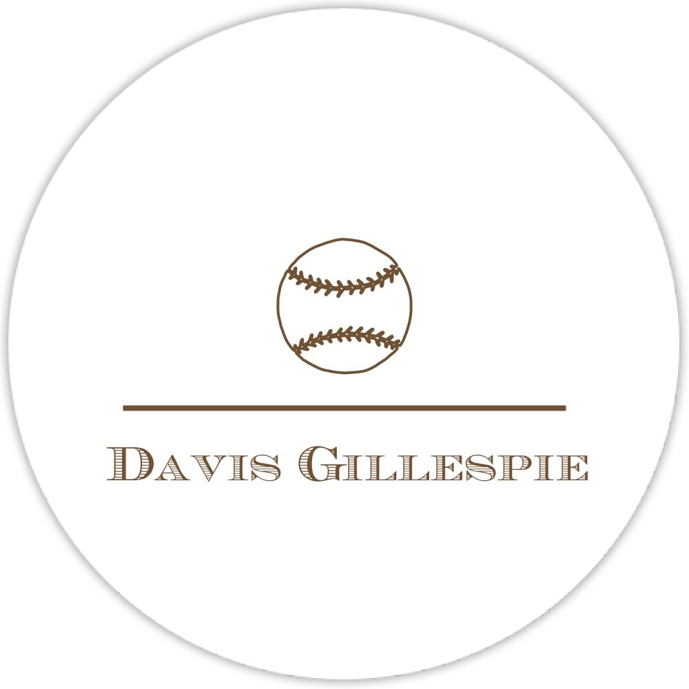 Baseball Water-Resistant Label