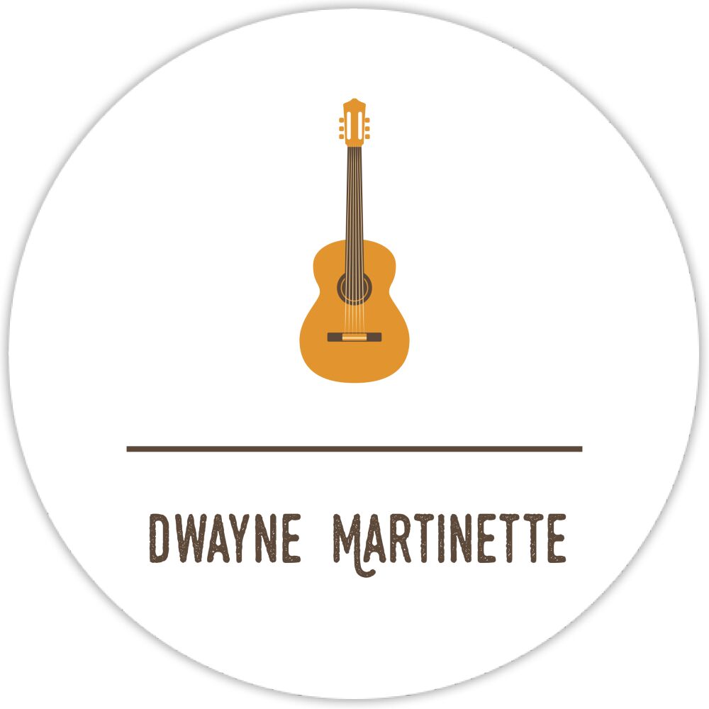 Guitar Water-Resistant Label