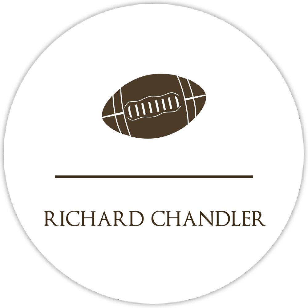 Football Water-Resistant Label