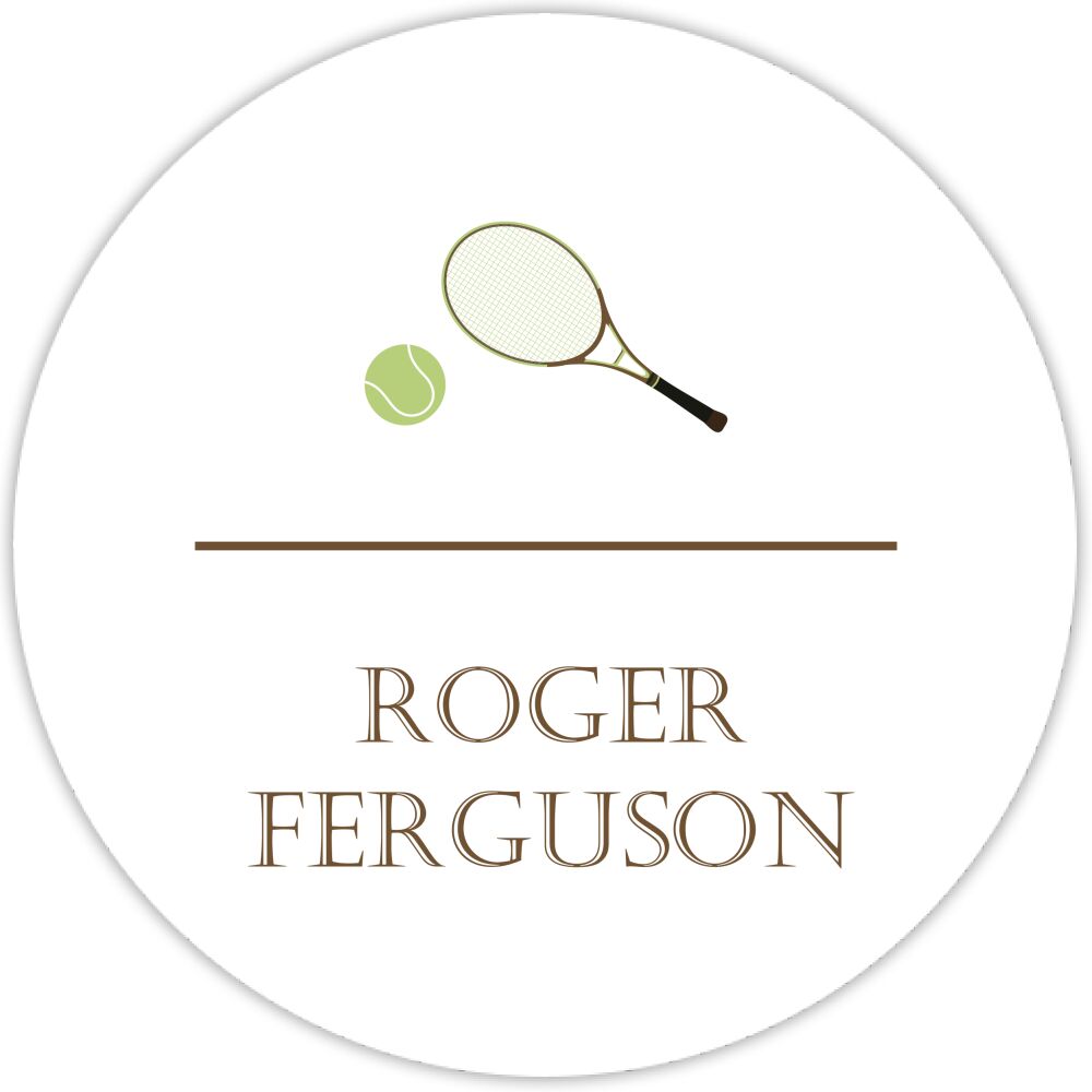 Tennis Water-Resistant Label
