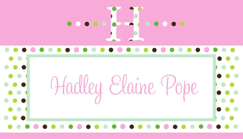 Bubblegum pink dotted initial gift sticker 
