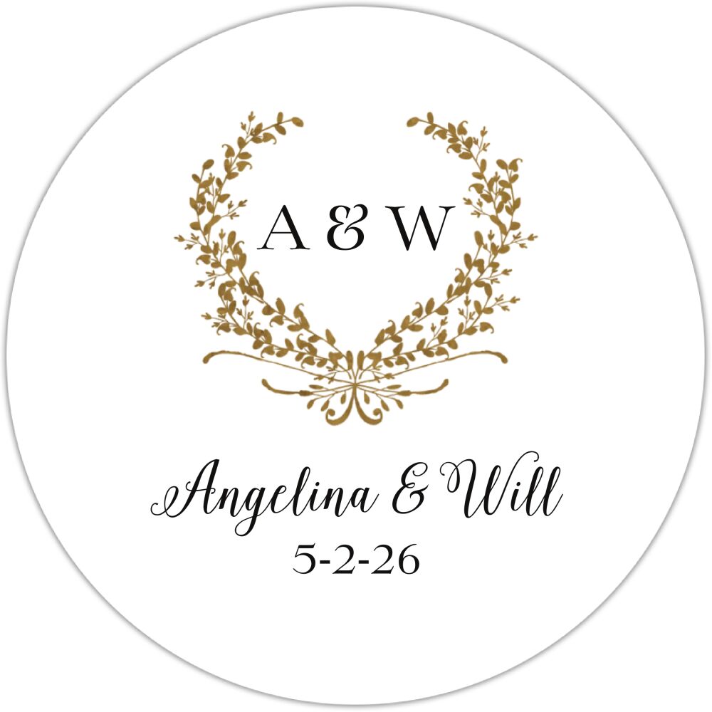 Gleaming Wreath Gift Sticker
