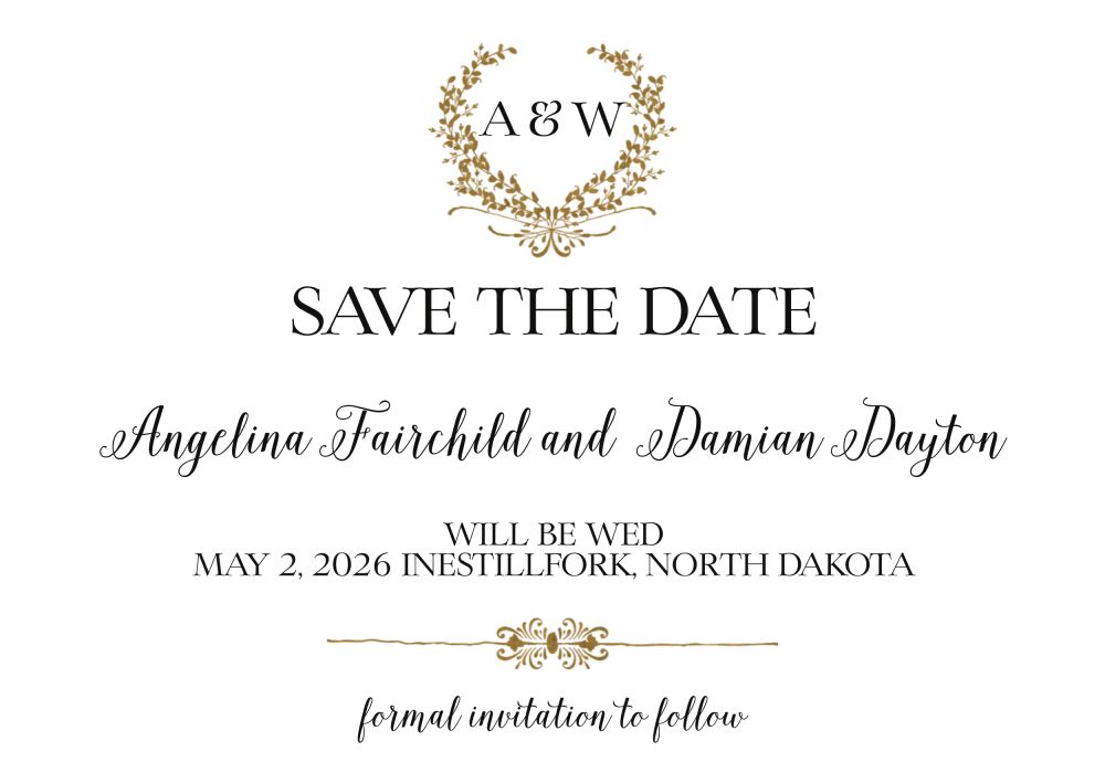 Gleaming Wreath Save The Date Magnet