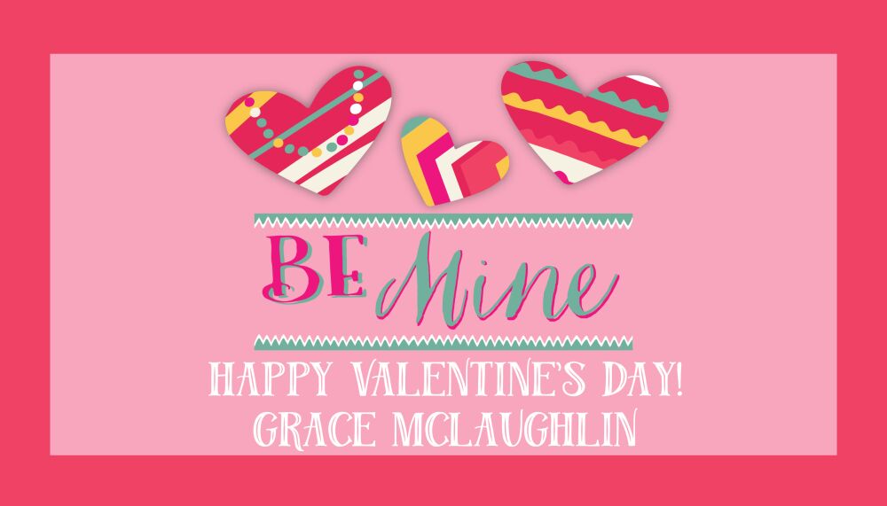 Be Mine Valentine Treat Bag and Topper