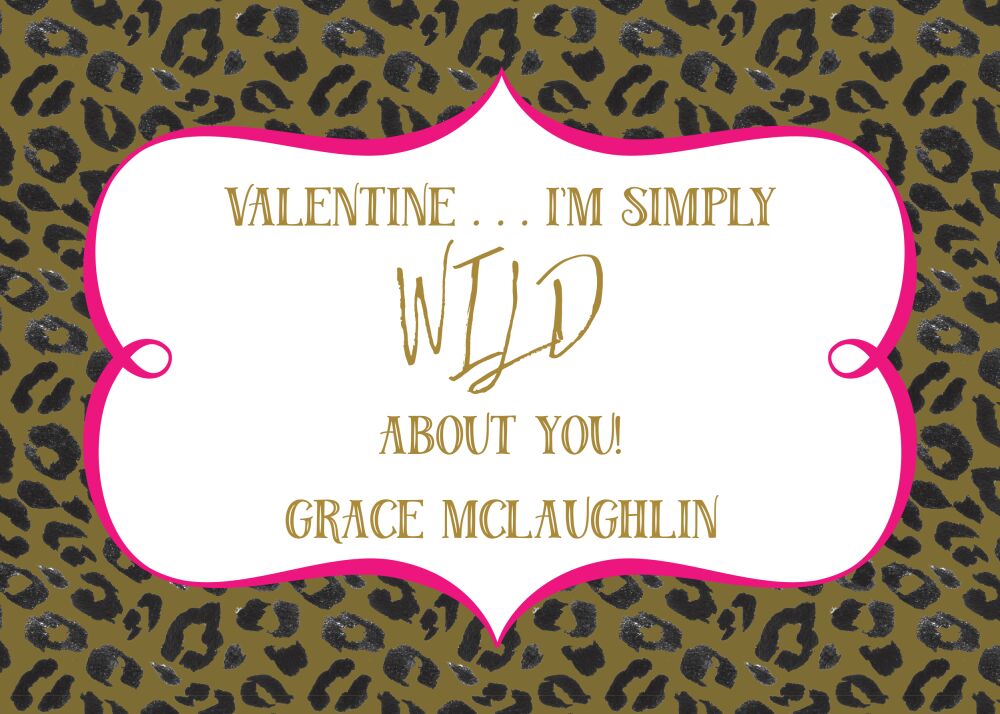 Wild Leopard Valentine Card