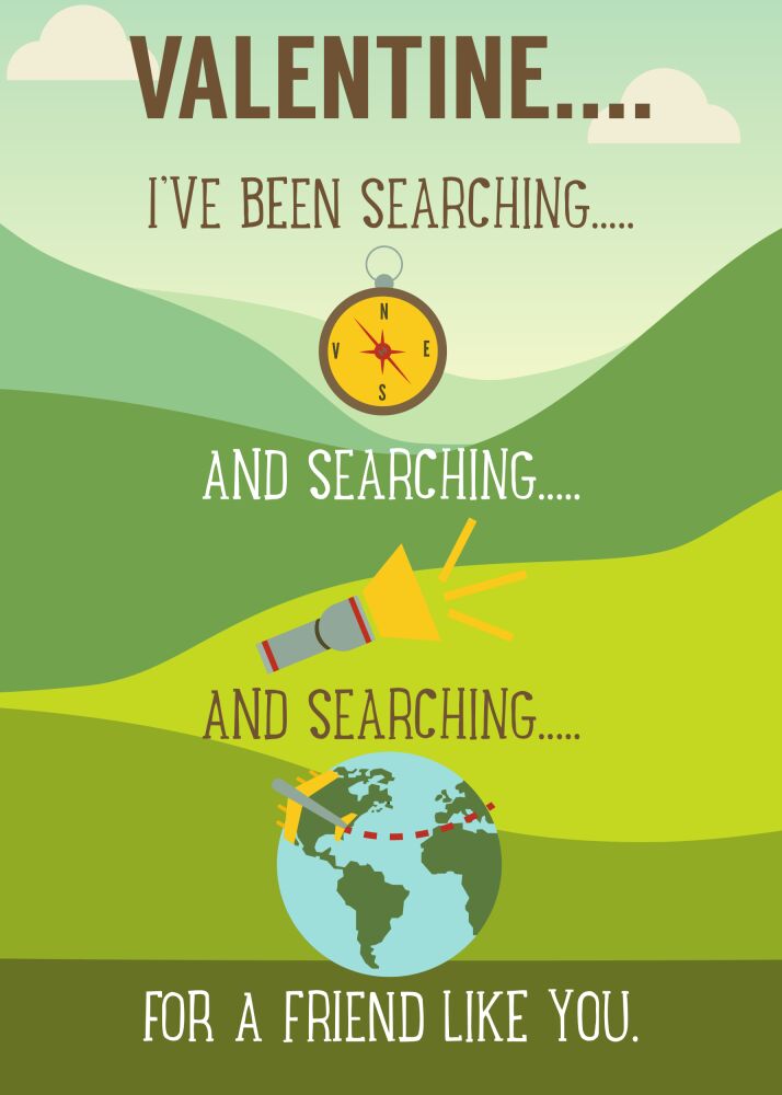 Searching for You Valentine Card