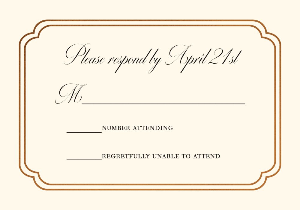 Double Frame Reply Card