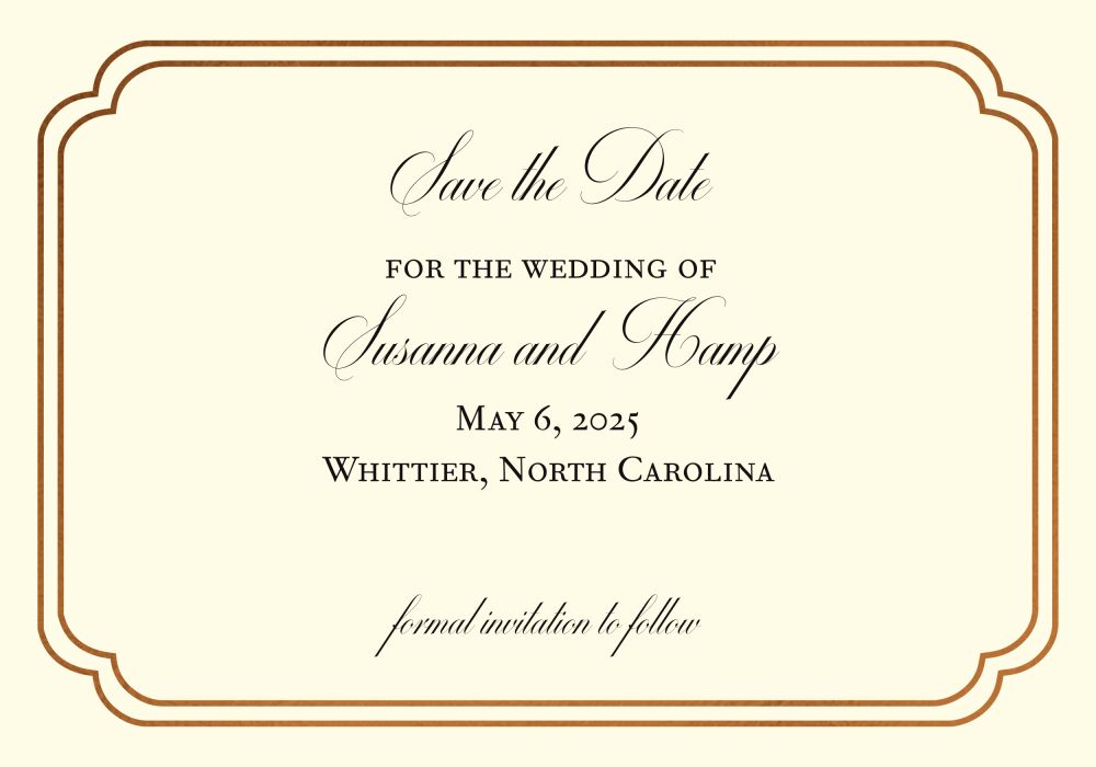 Double Frame Save The Date Magnet