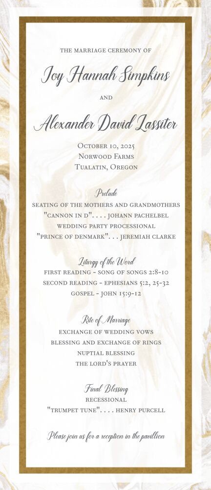 Lustrous Marble Foil-Pressed Flat Program