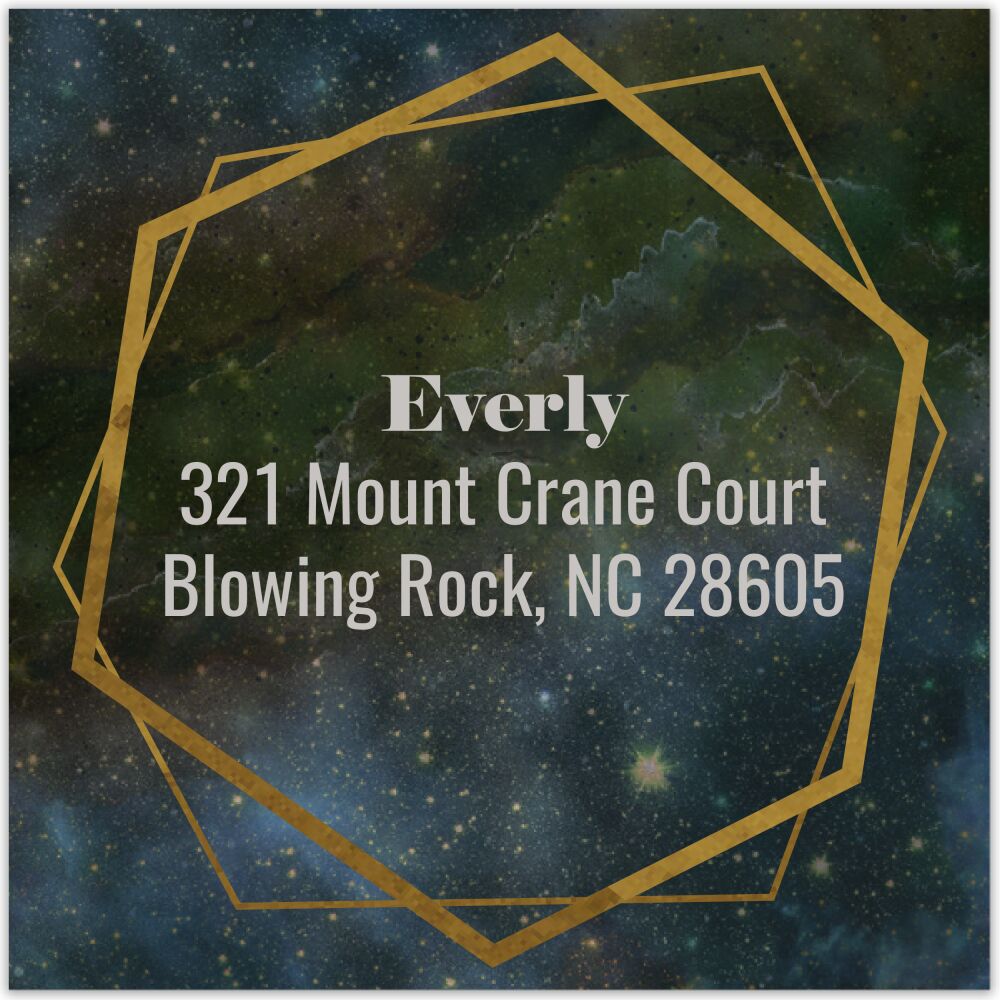 Starry Galaxy Return Address Sticker