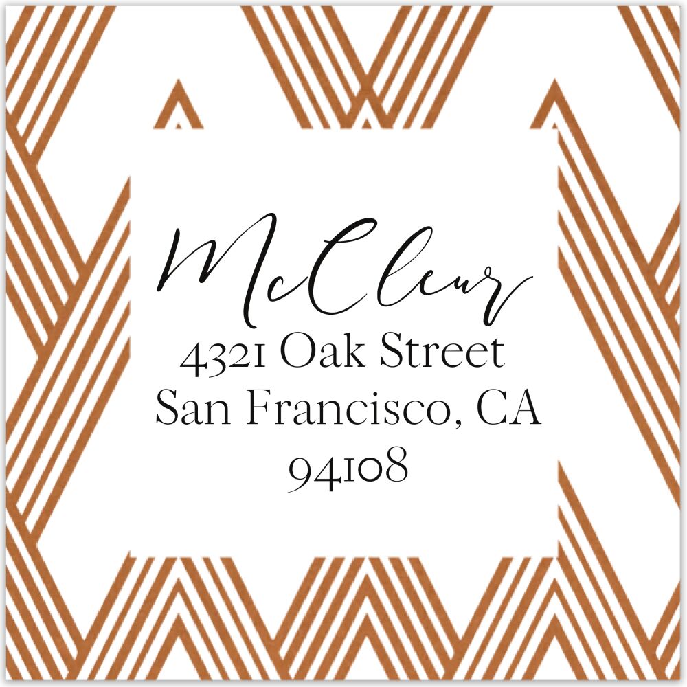 Modern Lines Return Address Sticker