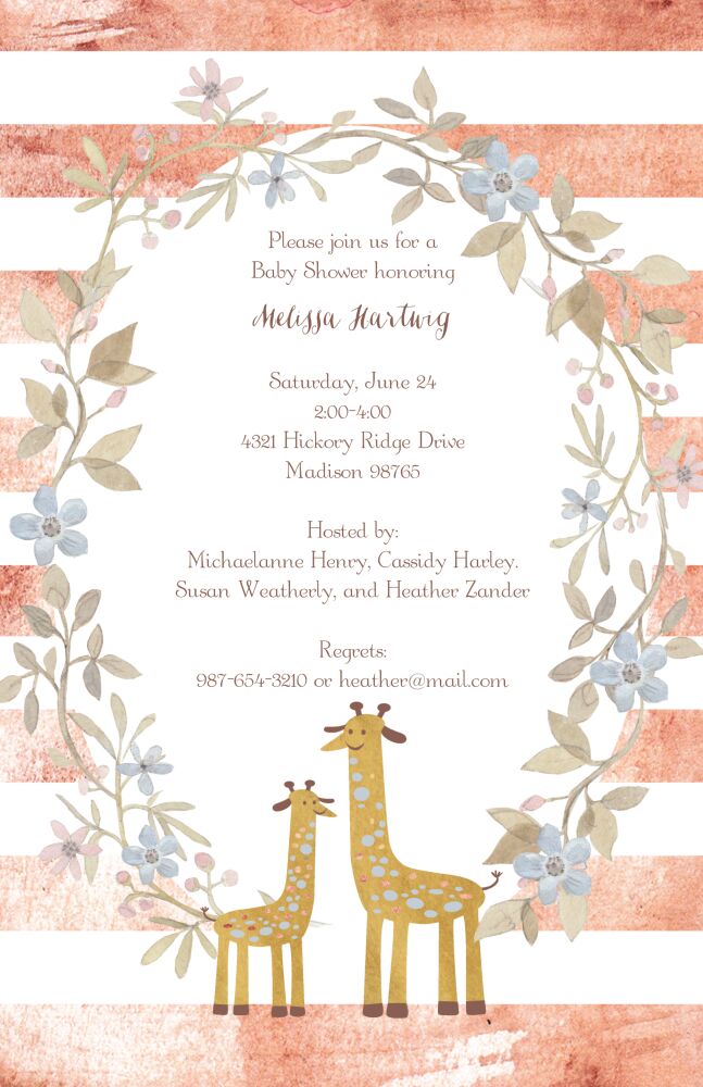 Spotted Giraffes Invitation