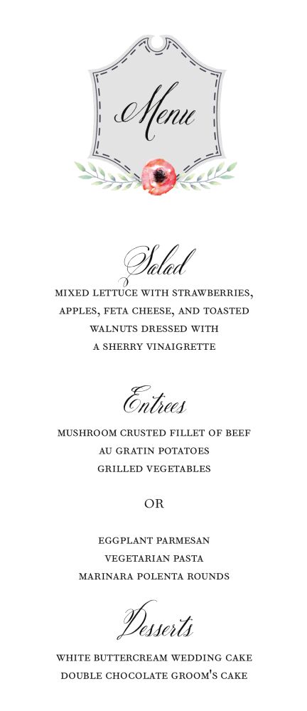 Create Your Own Menu 