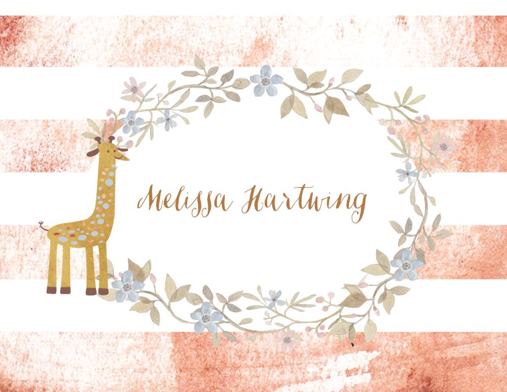 Spotted Giraffe Folded Note