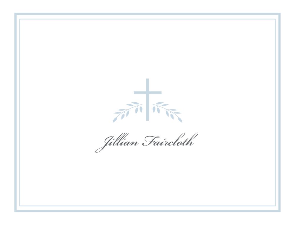 Border Cross Folded Note