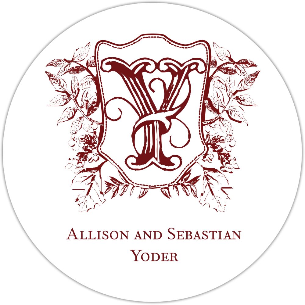 Crest Motif 15 Gift Sticker