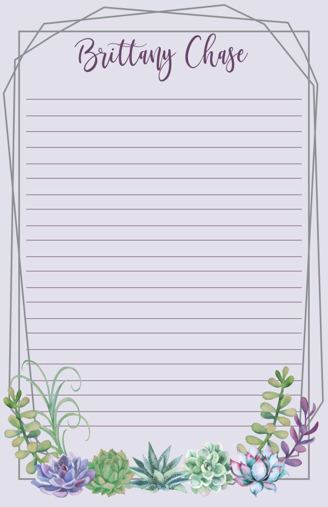 Geometric Succulents Notepad