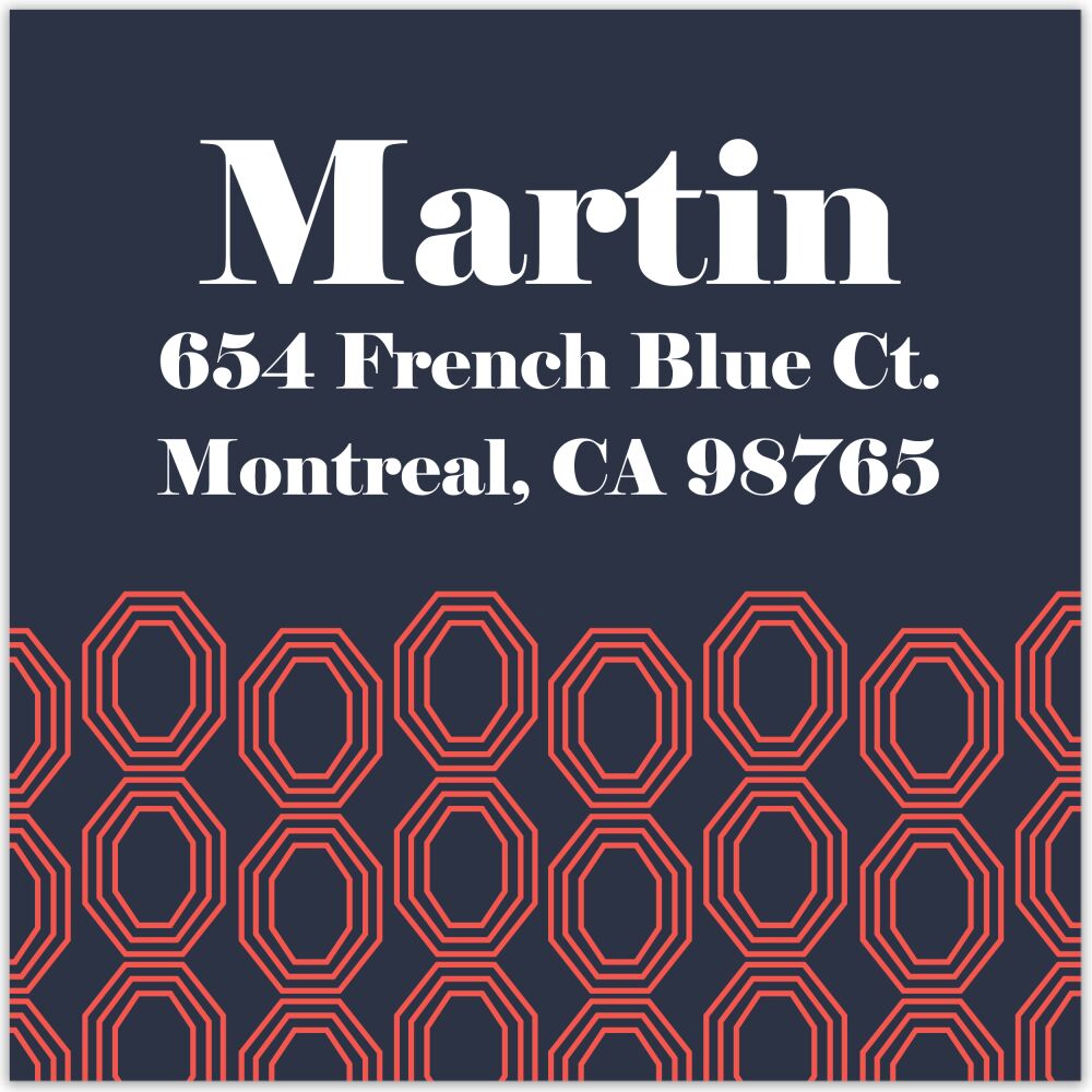 Modern Return Address Label