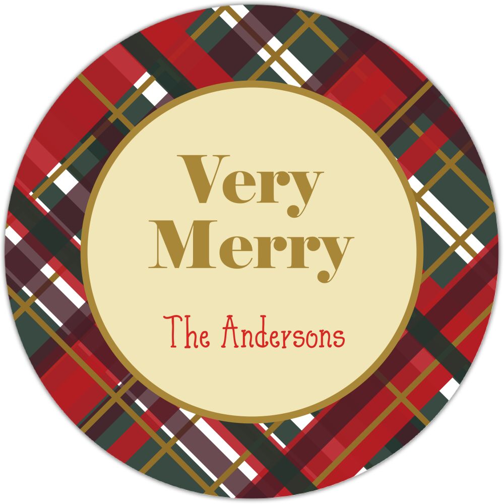 Scotch Plaid Gift Sticker