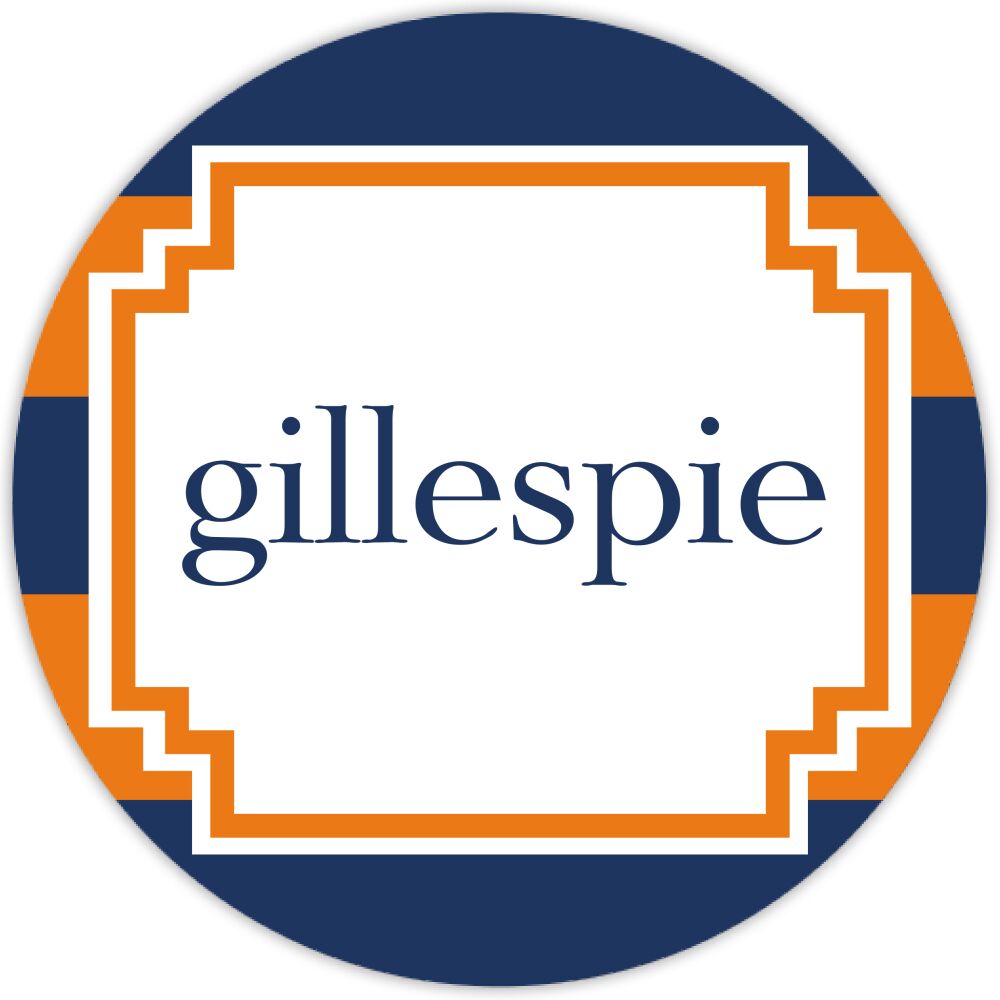 Bold Stripes Round Water-Resistant Label