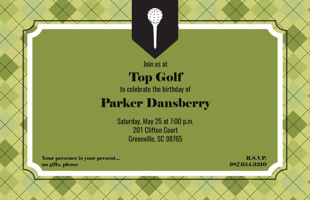 Golfer Invitation