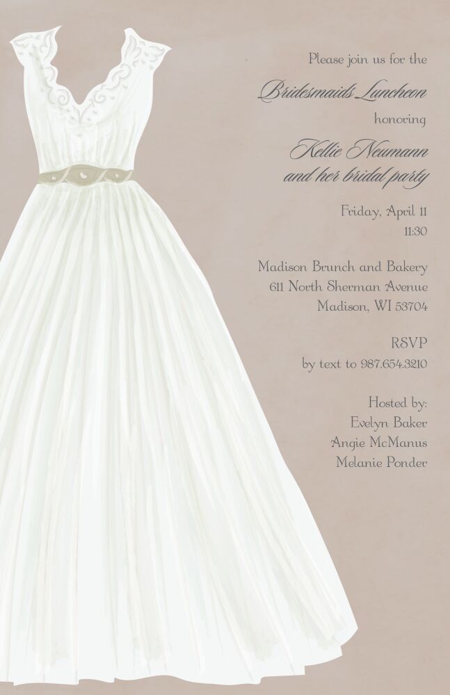 Wedding Gown Invitation