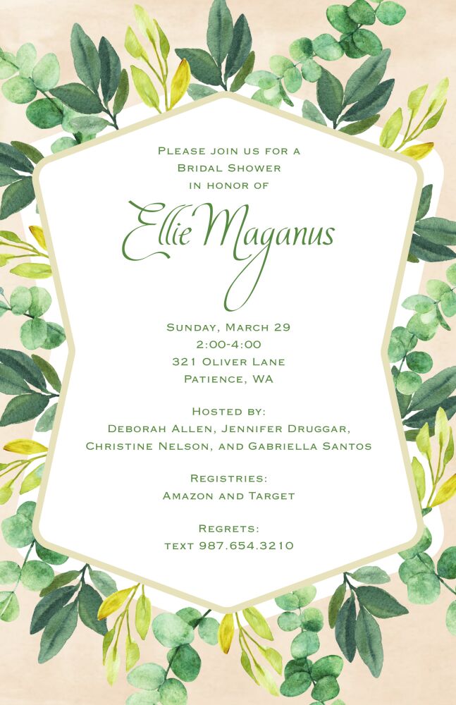 Lush Greenery Invitation