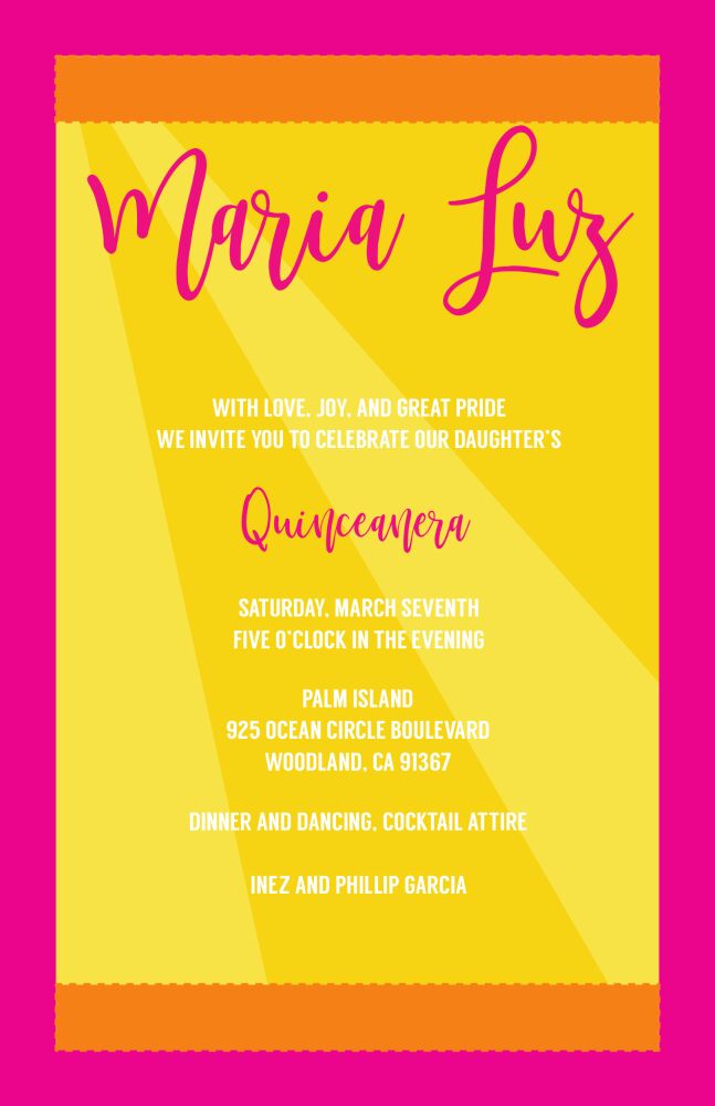 Bright Lights Invitation