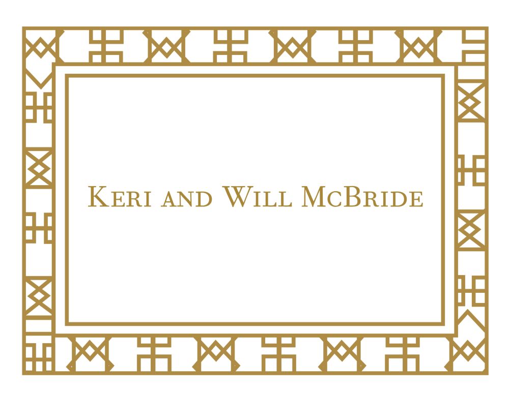 Art Deco Folded Note