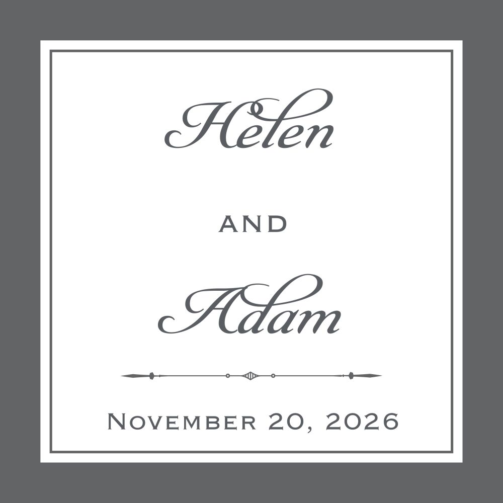 Simply Sophisticated Grey Gift Sticker