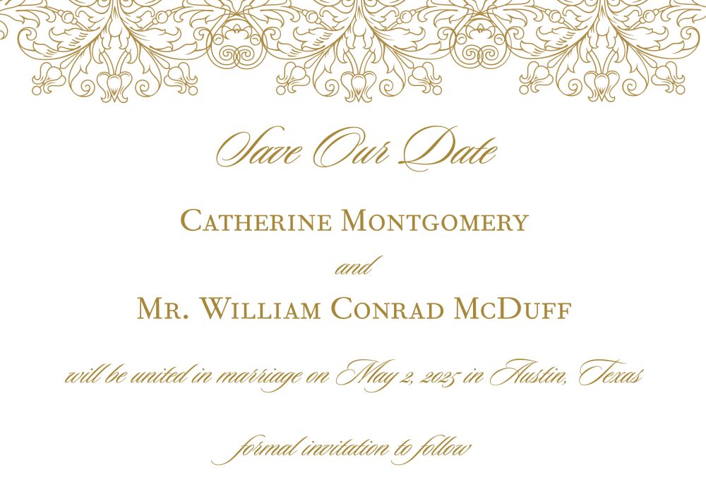 Lace Save The Date Magnet