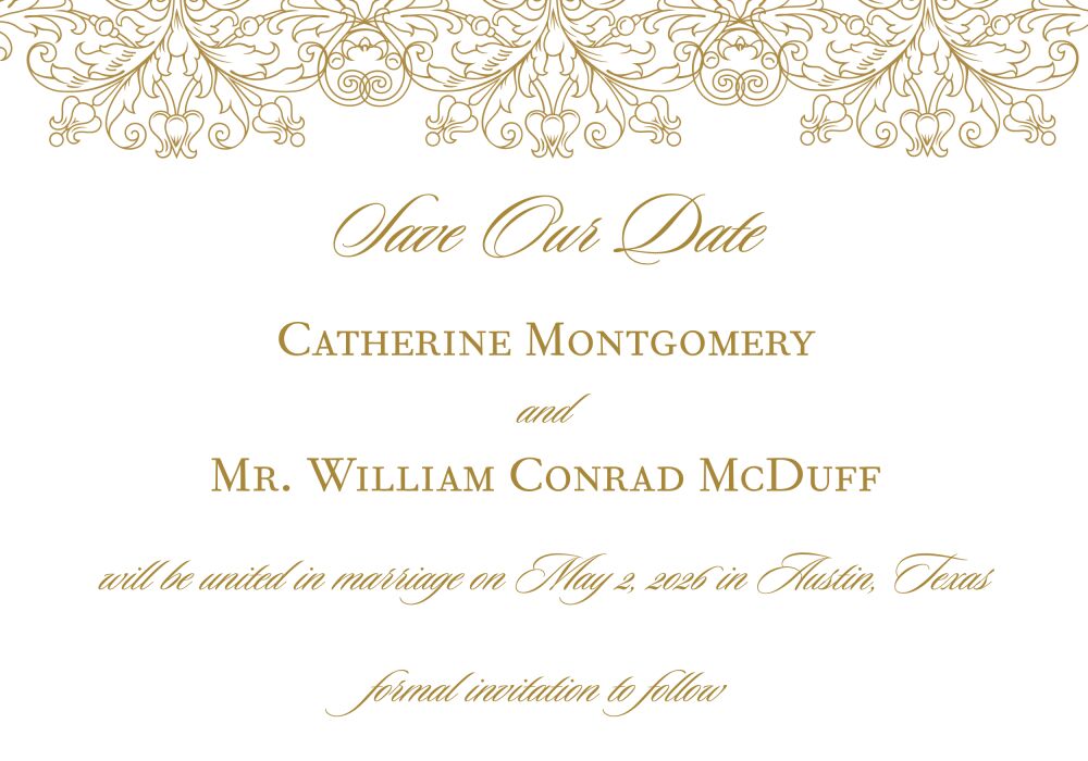 Lace Save The Date Magnet
