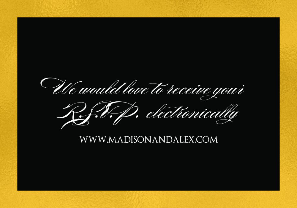 Black & Gold  Accessory Card