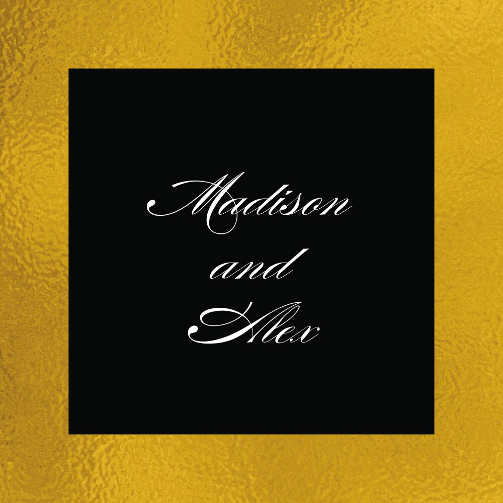 Black & Gold Gift Sticker