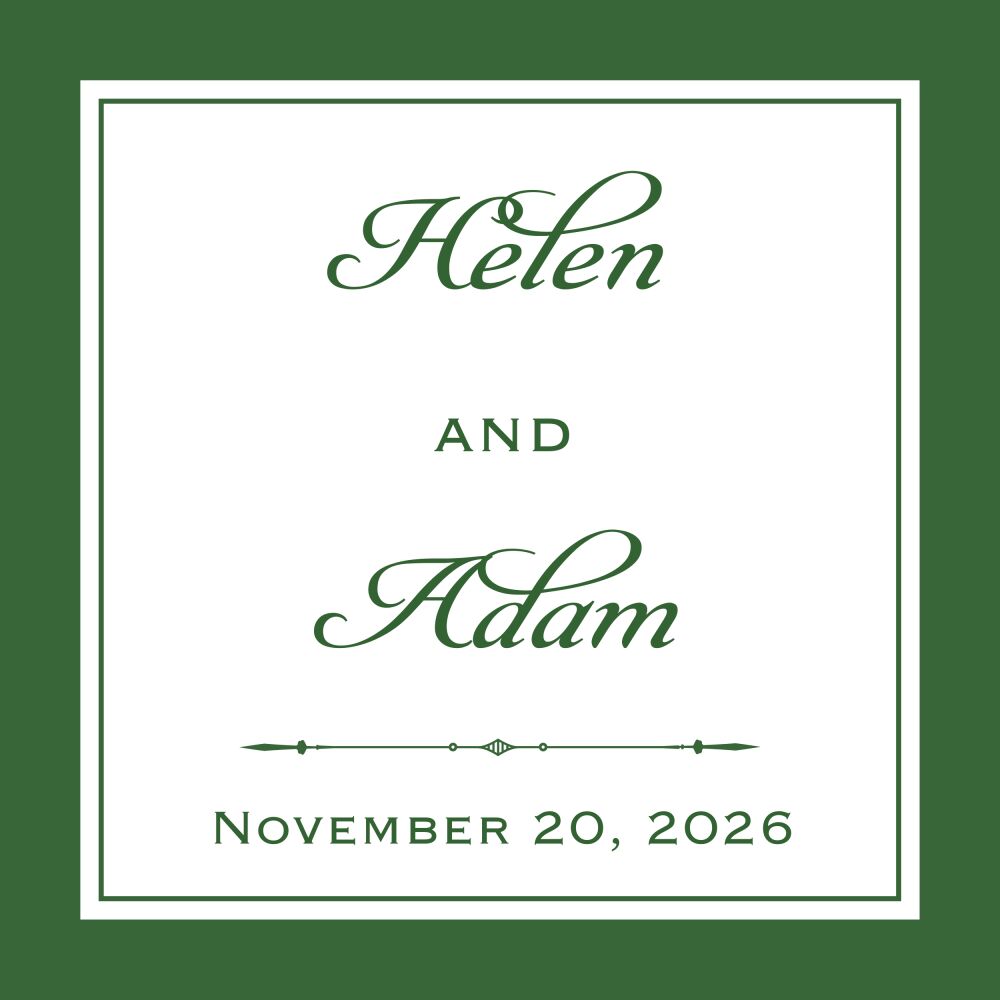 Simply Sophisticated Green Gift Sticker