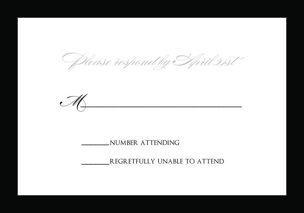 Brilliant Border on Black Reply Postcard