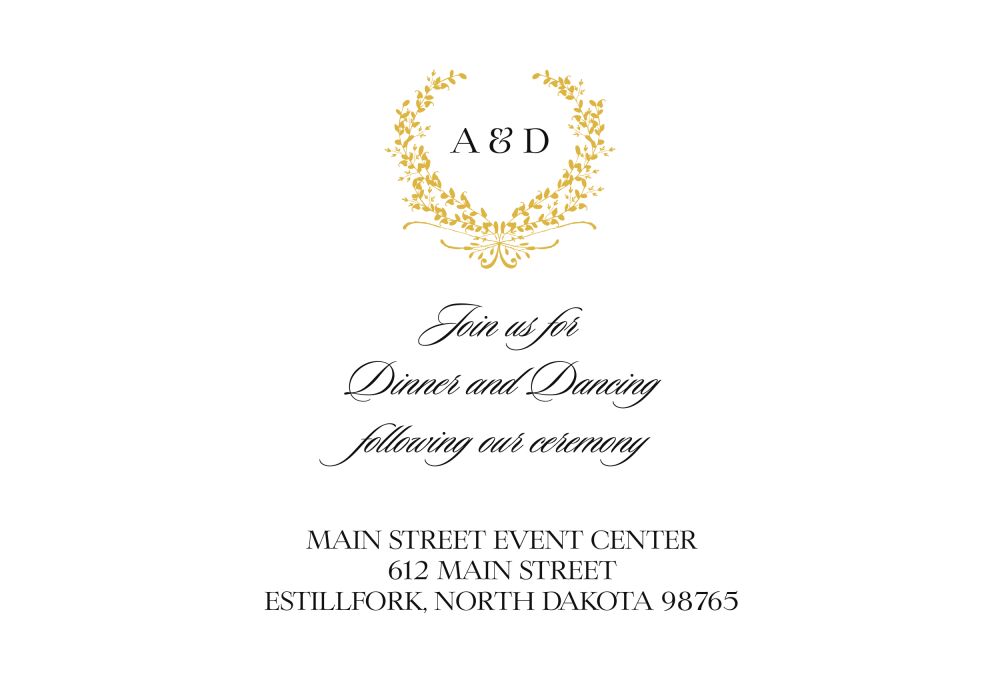 Gold Wreath Accessory Card