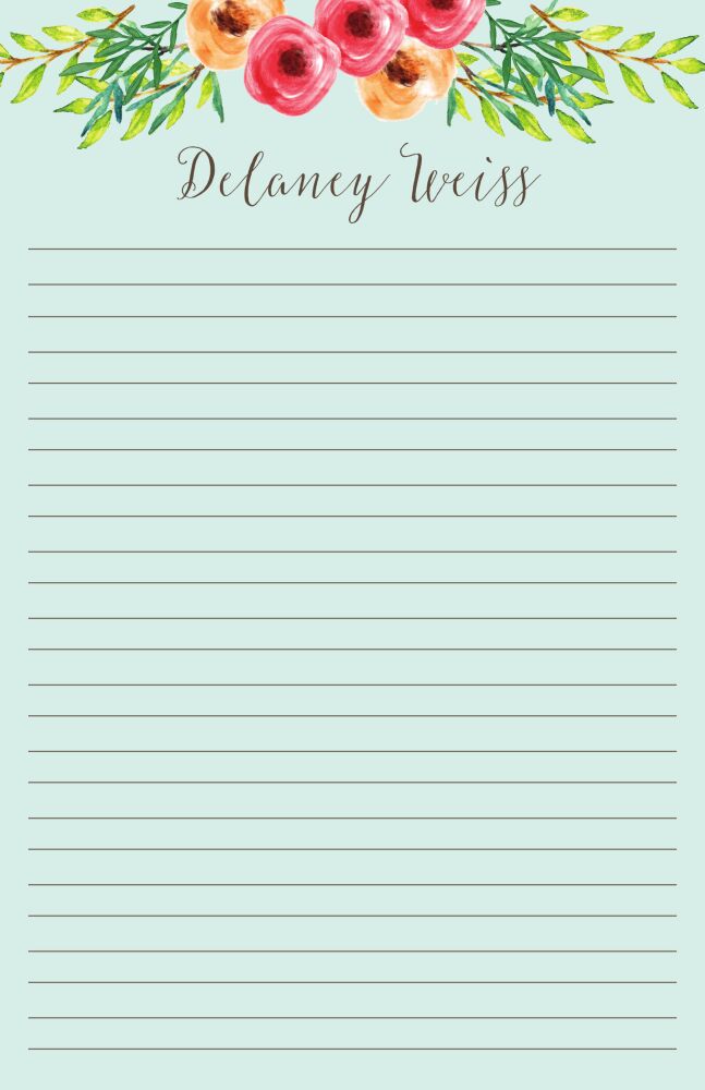 Watercolor Florals Notepad