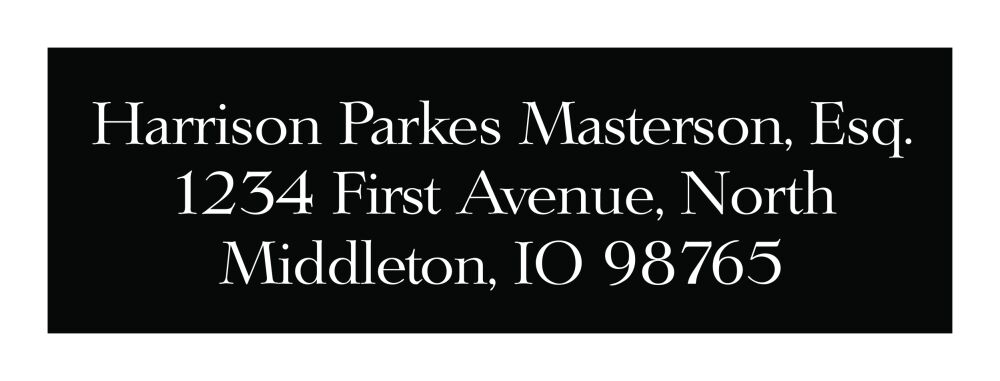 Black and White Simple Return Address Label