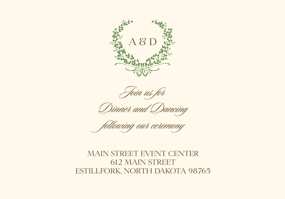 Green Wreath Accessory Card