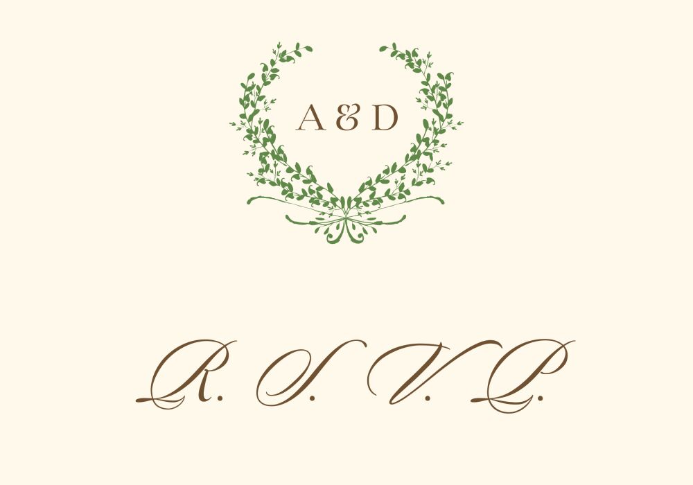 Green Wreath Reply Postcard