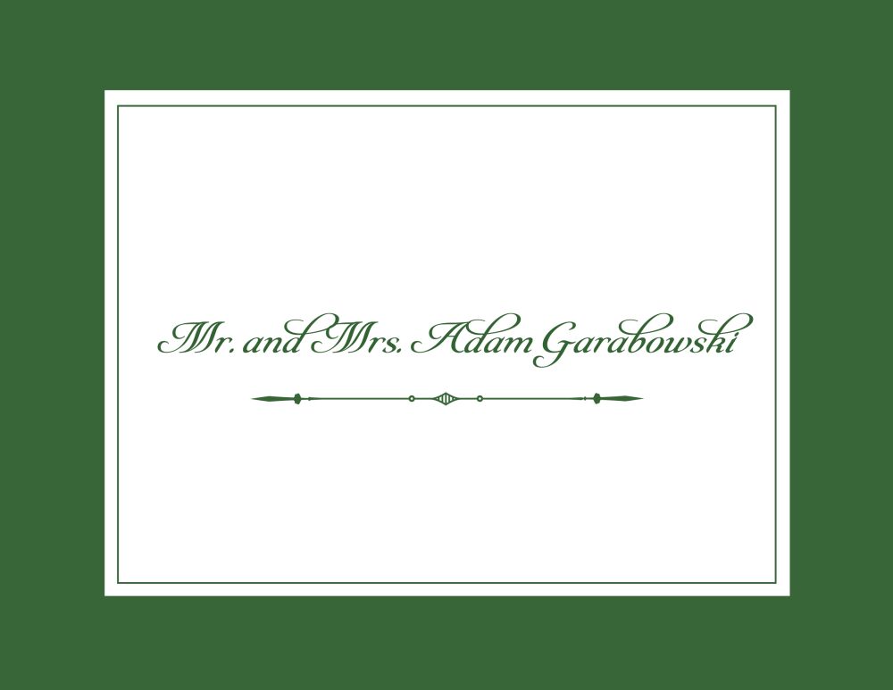 Simply Sophisticated Green Notecard