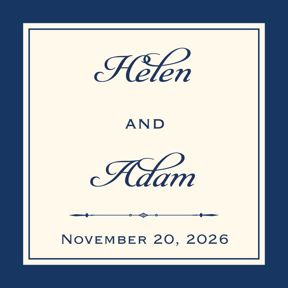 Simply Sophisticated Navy Gift Sticker