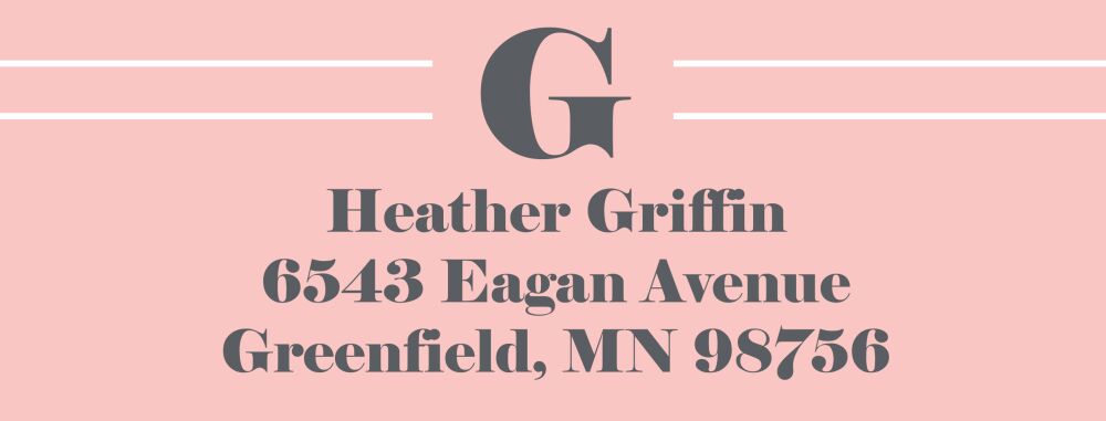 Headlines White Return Address Label