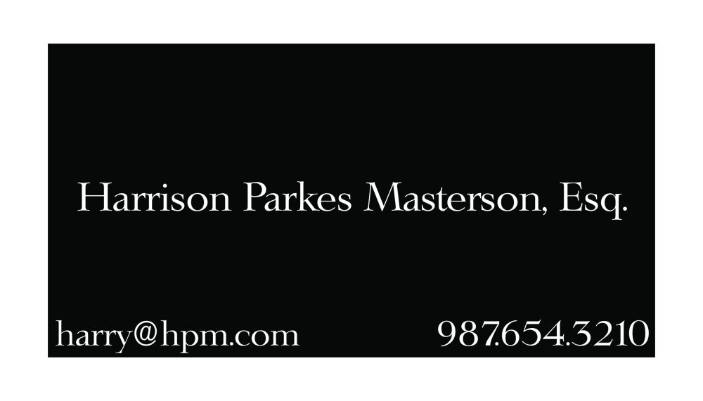 Black and White Simple Enclosure Card