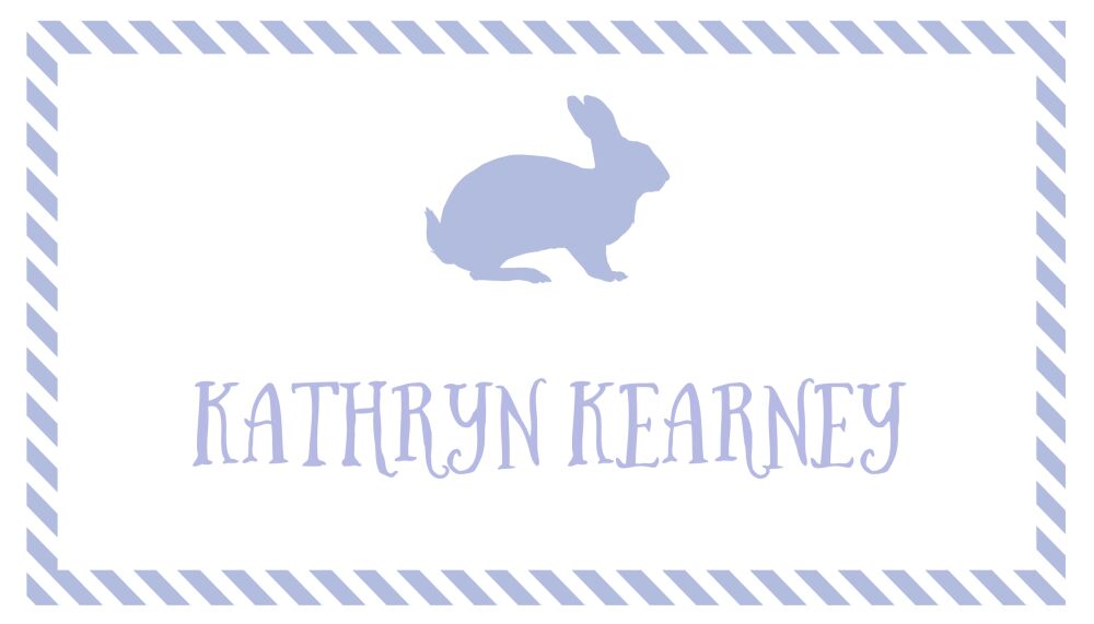 Lavender Bunny Enclosure Card