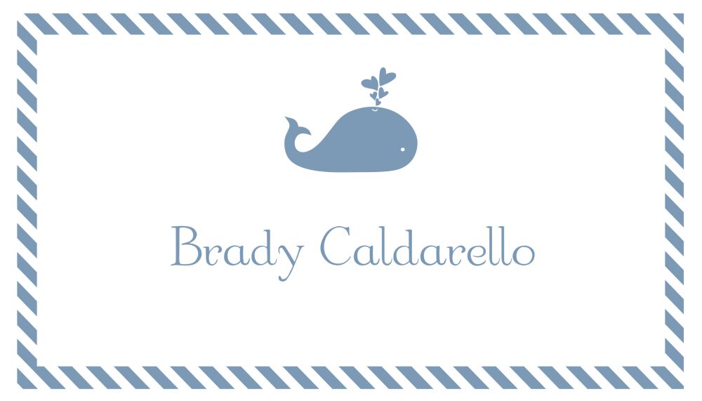 Blue Gray Whale Enclosure Card