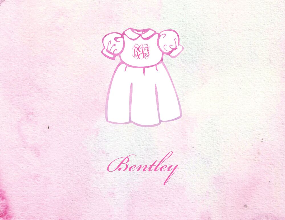 Sweet Dress Folded Note