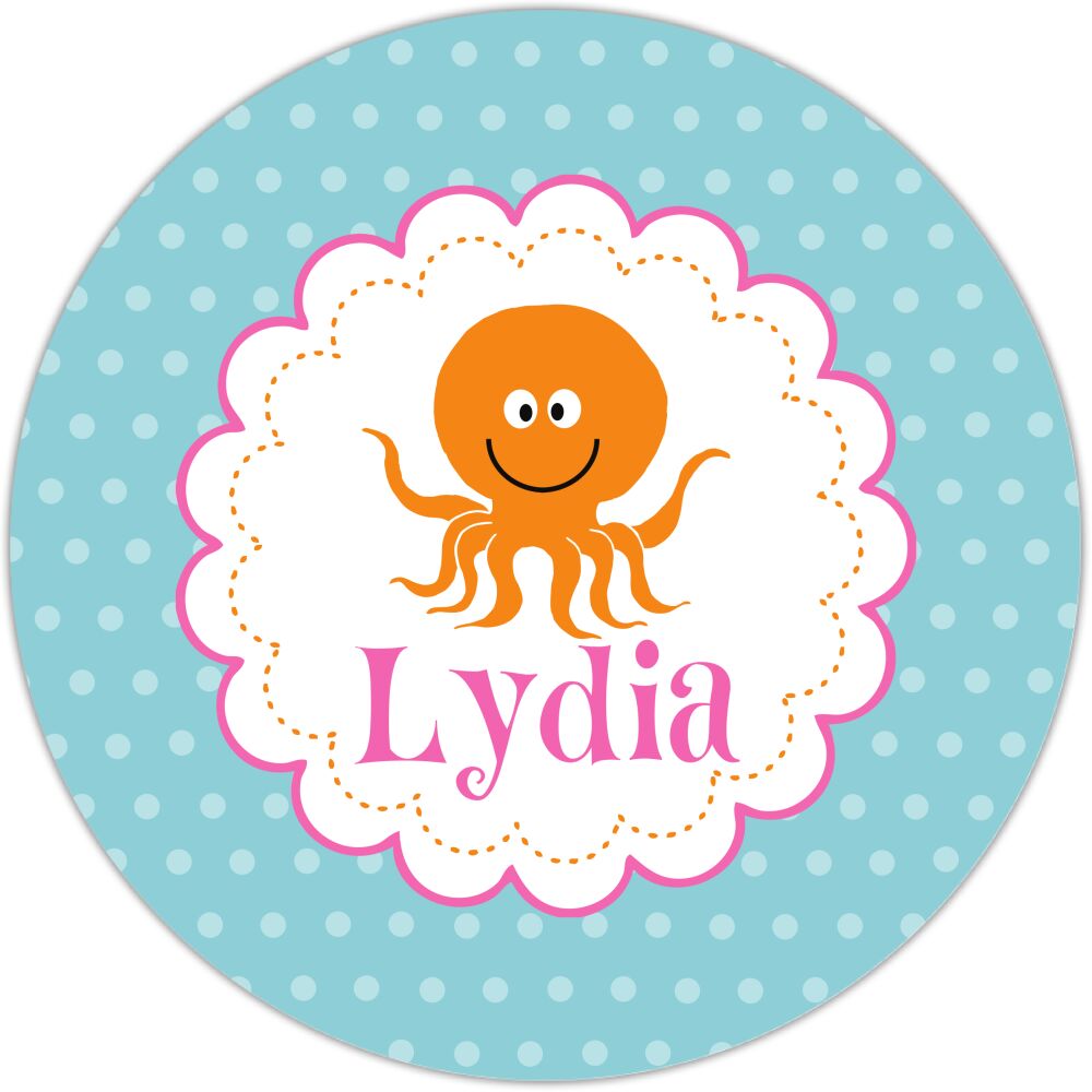 Octopus Circle Gift Sticker